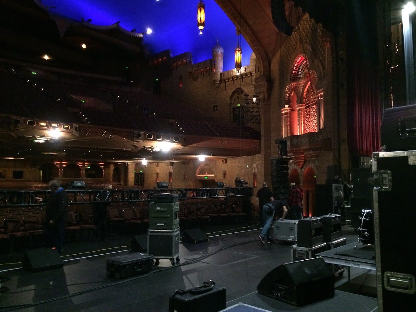 Theater stage piano setup